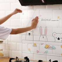 주방 벽 타일보호 가스렌지 포인트 깔끔 기름때 기름튐방지, 동물원
