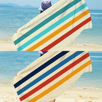 2개 스트라이프 비치타올 타월 대형 바스 목욕 수건 물놀이 수영 U-SSAC09, 47038-01/02 (빈티지ST), 2장