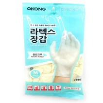 오공 M 3켤레 위생다용도장갑 락텍스장갑 요리용라텍스장갑 음식 조리용 글러브 고무, 기본, 기본