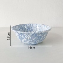 수입그릇 폰란드그릇 수입접시 예쁜접시 유럽 에나멜 디너 플레이트 세트 레트로 스플래시 잉크 홈 요리 및 크리 에이 티브 거실 데스크탑 과일 샐러드 접시, A-bowl, A-bowl