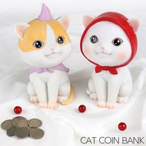 고양이 저금통 어린이 코인뱅크 장식소품 인형 인테리어 선물, 고양이 저금통-치즈냥이