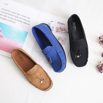 발편한 여성 스웨이드로퍼 테슬로퍼 가벼운단화 2cm