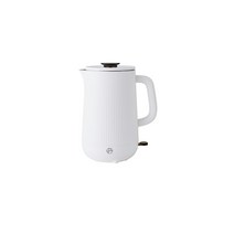 혼멘 304스테인리스 강 대용량 이중 단열 보온기능 무선 전기포트1.6L, 화이트