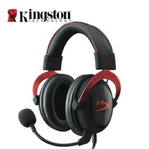 Kingston HyperX Cloud II 게임용 헤드셋 Hi-Fi 7.1 서라운드 사운드 헤드폰 PC PS4 용 마이크 포함, [01] Red