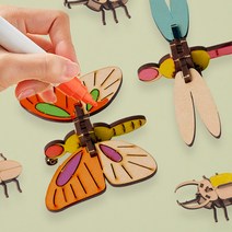 집콕놀이 초등학생 공예 만들기 수업 재료 키트 곤충 나무 조립 장난감, 곤충만들기 세트-1