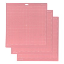 커팅매트 투명 깔판 고무 재단 교체 커팅 매트 접착제 Non-Slip Gridded Silhouette 엣과 호환 Cameo Cricut Cut Machine 플로터 기계 탐색, [05] P 12x12in 3PCS