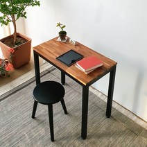 아카시아원목 사이드 테이블_800X450/원목테이블/다용도테이블/원목책상, 블랙_다리, 블랙 다리