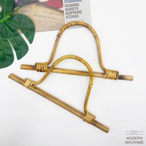 라탄 가방 손잡이 1set-2개 마크라메 가방 부자재 만들기 재료, 라탄 가방 손잡이（1set-32cm）