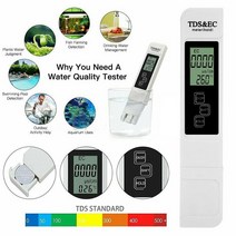 측정기 호환 수질 검사 디지털 전기 TDS/EC/PH 미터 테스터 수경법 물 펜 수족관 (3 개/대/세트)