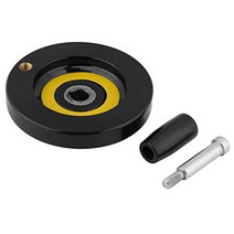 Akozon 1 pcs Black Lathe Milling Machine Rear Ripple Hand Wheel with Revolving Handle(1080mm)