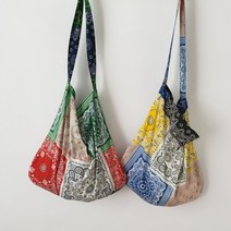 빈티지 페이즐리 캐슈넛플라워 면 숄더에코백 가벼운천가방 공효진 송혜교 에코백