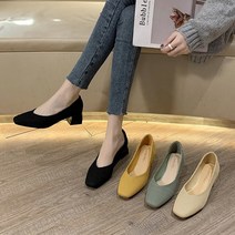 프리센스 2197 여성 니트 미드힐 4.5cm