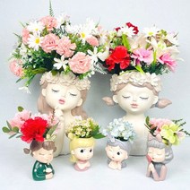 웨딩플라워 화분 2종 .루고코리아, 웨이브소녀화분(조화포함)