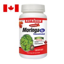 뉴트리돔 캐나다 유기농 모링가 4배농축 캡슐 500mg 120정 천연비타민 항산화 N120