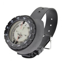 다이빙컴퓨터 프리다이빙 다이브 나침반 오래 지속되는 수중 나침반 보편적 인 강한 구조 사용하기 쉬운 방수 손목 나침반 수심측정 시계, 검은색