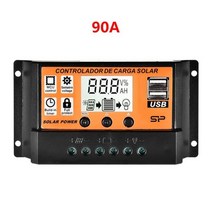 발전기 트랜지스터 테스터 lcr mppt 10a20a30a40a50a60a70a80a90a100a auto lcd screen solar charge controller 251, 90A, 1개