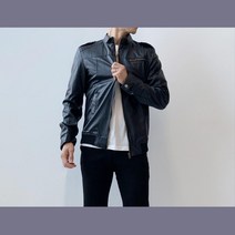 차이나넥 라이더 슬림핏 바이커 가죽자켓 캐주얼룩 리빙웨어 엣지있는핏