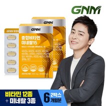 [총 6개월분] GNM 종합비타민 미네랄 15 90정 2박스, 단품, 단품