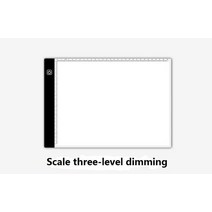 LED 라이트 드로잉 패드 그림연습 박스 태블릿 그래픽 쓰기 디지털 트레이서 복사 보드 다이아몬드 페인팅 스케치 핫픽스 라인석, 3 Level Dimmable A4