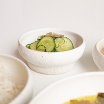 림 굽찬기 핸드메이드도자기그릇 찬기, 중, 1개