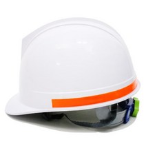 공사 현장 안전모 부착형 형광 식별 스티커 20개 자재 공사현장 공구 안전용품 건설 공장 작업용 산업용, 안전모 식별띠 1.5cm-청색