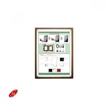 원목 우드 자석부착식 액자 WP-A3 아크릴커버형 액자 탁상용액자 벽길이용액자 자석액자 자석, COLOR_흰색