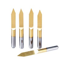10pcs 3.175 1/8 조각 커터 V 모양 티타늄 밀링 PCB 비트 CNC 라우터 도구, [13] 3.175x25x0.1