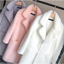 페이크퍼 에코퍼 코트 인조퍼 자켓 여성 밍크 인조 모피 겨울 캐주얼