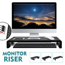 모니터암 대형 커브 싱글 듀얼 트리플 4 usb 2 0 포트 스마트 모니터 라이저 다기능 데스크탑 컴퓨터 화면 선반 스탠드 노트북 책상 홀더 액세서리 tv 스탠드, 주황색
