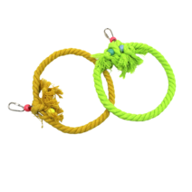 조류 앵무새 스탠드 링 장난감 새장꾸미기 운동 스트레스해소 새장 인테리어용품, 앵무새 스탠드 링 소형, 색상랜덤