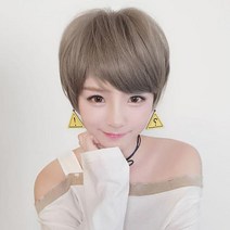 숏커트 숏컷가발 디자인가발, 보노 통 가발-밀크브라운(망 없음), 상품선택
