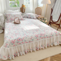 러빙랩 나탈리 순면 레이스 침대 스프레드 침대커버 Q K