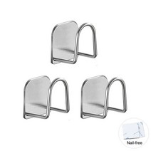 주방 스테인리스강 스폰지 홀더 자가 접착 싱크대 배수 건조 랙 싱크 보관 액세서리, [02] 2pcs
