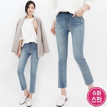 가비진 여성용 핏대박 노수선 스판 일자 청바지