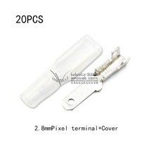 전선 터미널 단자 압착기 세트 20 개몫 2.8mm 4.8mm 6.3mm 투명 커버가있는 플러그의 절연 인서트 스프링 35, 2.8mm 인서트