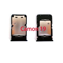 Tecno Camon 19 18 SIM 카드 트레이 홀더 리더 SD 슬롯 어댑터 수리 부품, [01] for camon 18 black