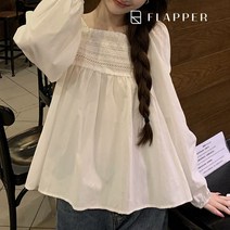 플래퍼 FLAPPER 펀칭레이스체스트블라우스_FB3SBL009C