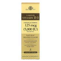 솔가 Solgar 액상 비타민 D3 천연 오렌지향 125mcg (5000 IU) 2oz (59ml)