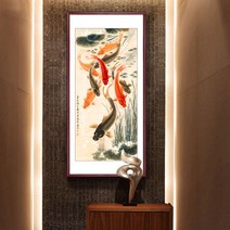 구어도 현관 장식 사무실 서재 행운 금전운 그림 보석십자수 재료 만들기 세트 diy, 80x160cm 전체 원형 큐빅