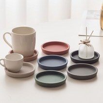 국산 실리콘 컵받침 다용도 티코스터 받침대 주문제작, 투워니몰3 크라운 그레이