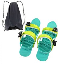 스키에이트 인라인스키 미니 숏스키 짧은 하산용 초경량 스노우블레이드 묘기용, 프리사이즈, 롱 블레이드 그린36cm+주머니