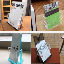 A6 A5 A4 투명 팜플렛 카다로그 꽂이 주민센터 도서관 안내소 안내책자 거치대 홍보물 비치대 브로슈어 전시 받침대 진열대, 제품선택, A5-파랑