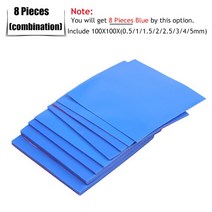 써멀패드 그래픽카드 8 개 100x100x0.5mm 1mm 1.5mm 2mm 2.5mm 3mm 4mm 5mm 청색 흰색 녹색 조합 열 패드 냉각 전도성 실리콘, Combination Blue_Blue