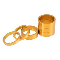 자전거 샥 폭스샥 포크 프레임 X Autohaux 1 금속 헤드셋 스페이서 스템 개스킷 286mm 1/8 in 2/3/5/10mm 와셔 캡, 03 Gold