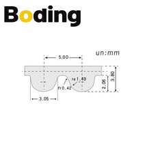 Boding 폐 루프 타이밍 벨트 전달 Htd5m-170-15, 06 HTD5M-205-15_04 10 개