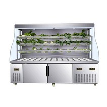 마라탕 쇼케이스 진열장 식당 오픈형 진열대 채소 뷔페, 3.0m 쓰리 컴프레서 투명커튼