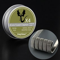 전자제품부품사전 제작 내경 3mm 구멍 코일 융합 Clapton 외계인 저항 A1 SS316L NI80 히팅 와이어, 18 316-Dragon X4_01 10Pack