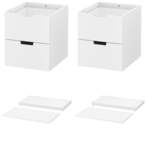 이케아 서랍장 NORDLI 노르들리 상판+하부몰딩 화이트 80x47 cm