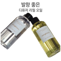 밍블랑 고급 실내 디퓨저 리필오일 화장실 차량용 석고 방향제 리필액 100ml, 1.잉글리쉬페어&프리지아 리필100ml