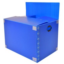 뉴프라테크 이사박스 3호(고급형)-5개묶음 [모서리 필라멘트테이프 부착 박스], 파랑